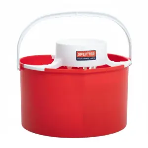 Cubo Splitter de dos aguas, rojo con escurridor blanco