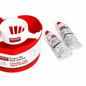 Kit Splitter: cubo de dos aguas y 2 fregonas de recambio Power Mop